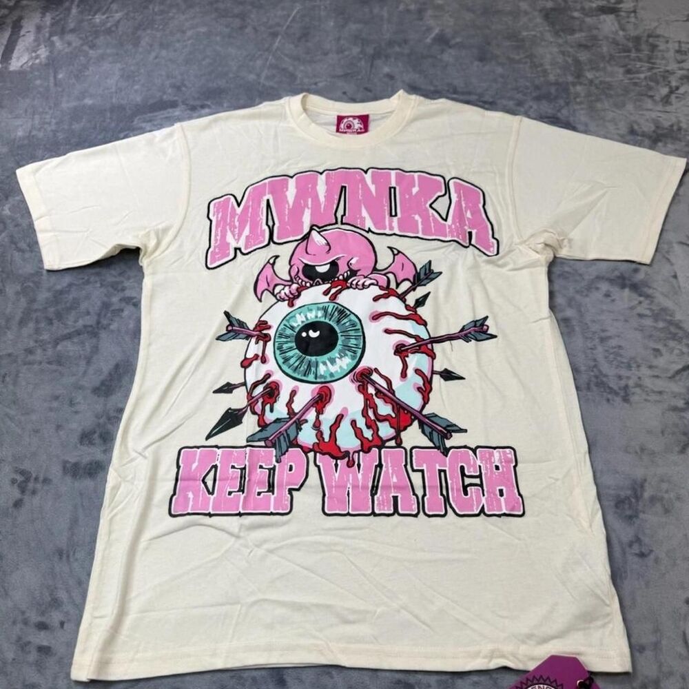 Mishka-nyc Men's Cream and White T-shirt